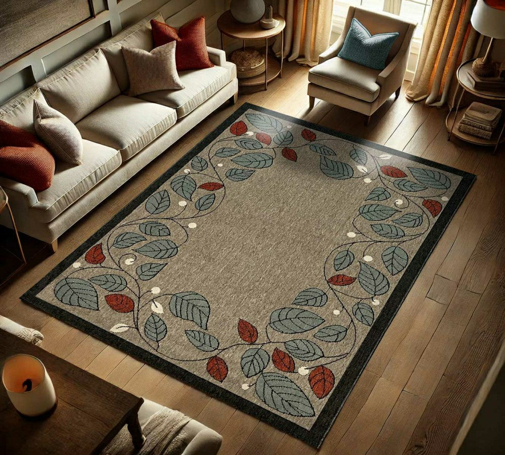Plow & Hearth Berry Vine Polypropylene Rug