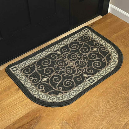 Plow & Hearth Eastly Midnight Polypropylene Rug, 23"x36"