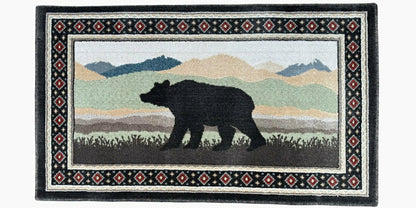 Plow & Hearth Vista Curious Bear Rug, 30"x 50"