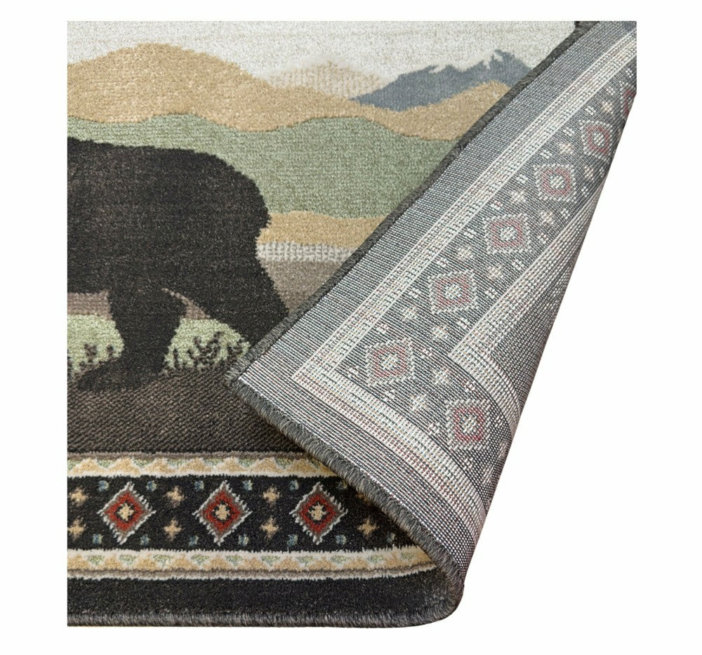 Plow & Hearth Vista Curious Bear Rug, 30"x 50"