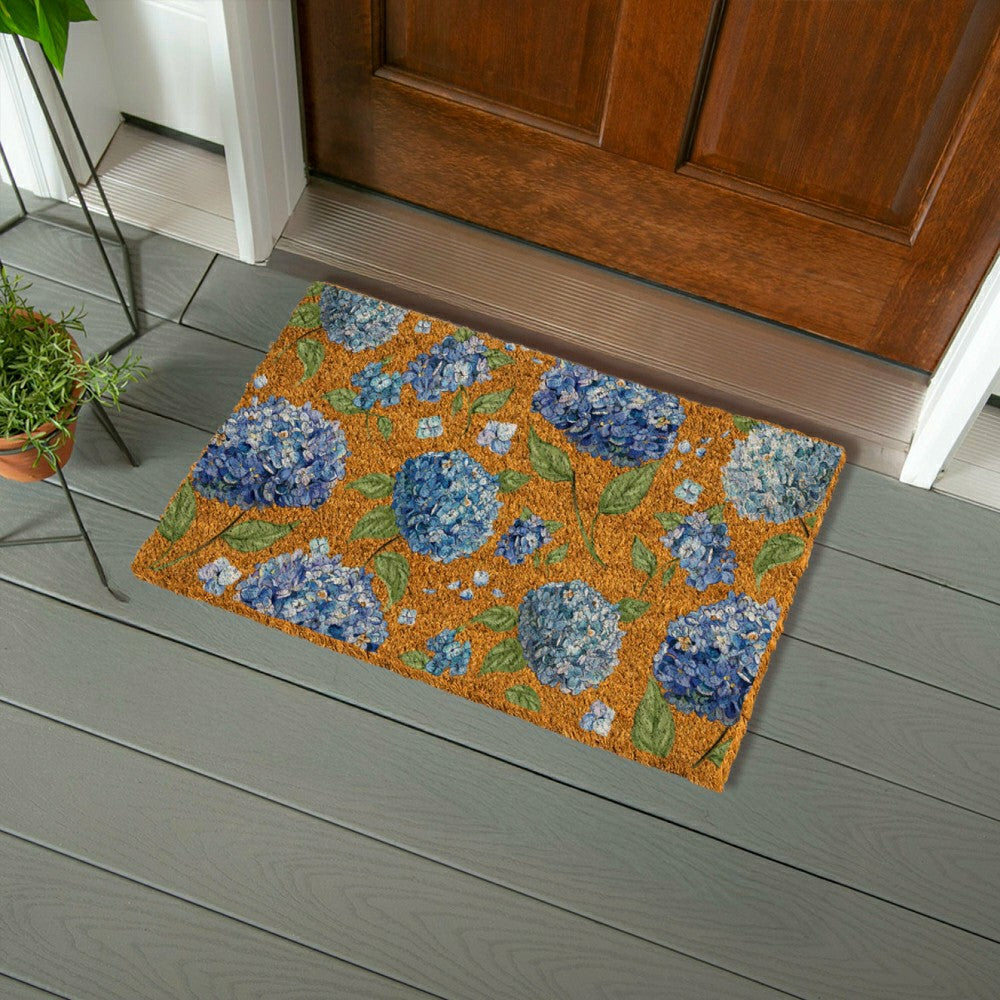 Plow & Hearth Hydrangea Haven, Coir Mat 28"x16"