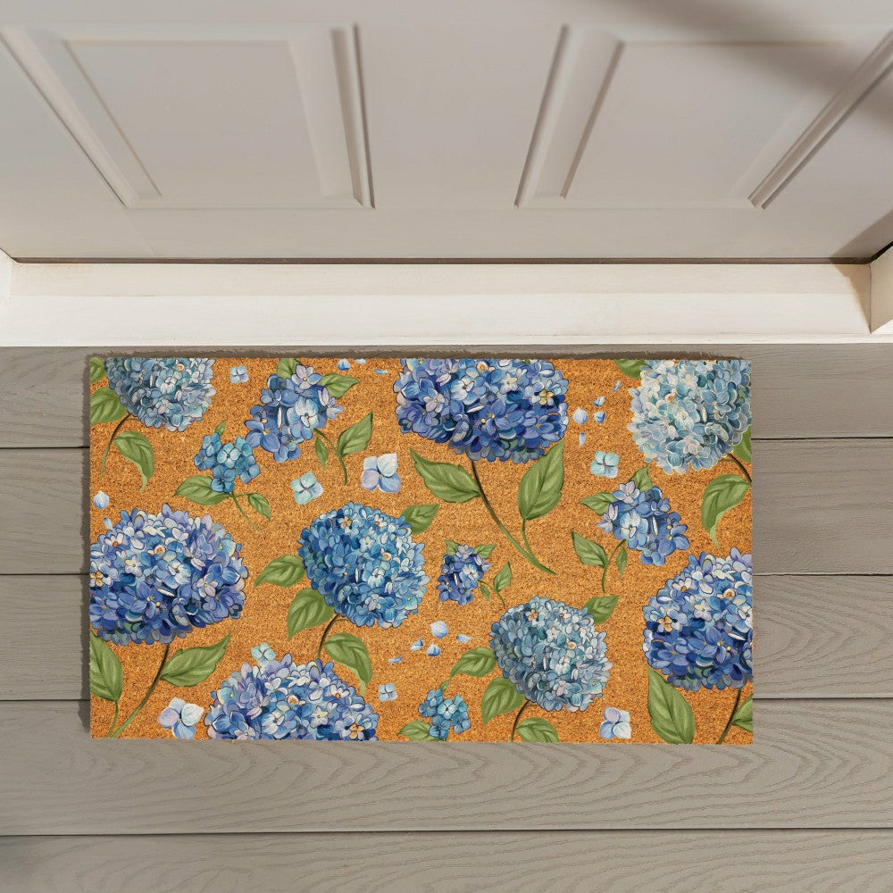 Plow & Hearth Hydrangea Haven, Coir Mat 28"x16"