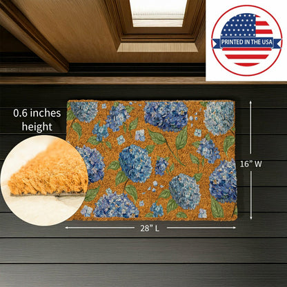 Plow & Hearth Hydrangea Haven, Coir Mat 28"x16"