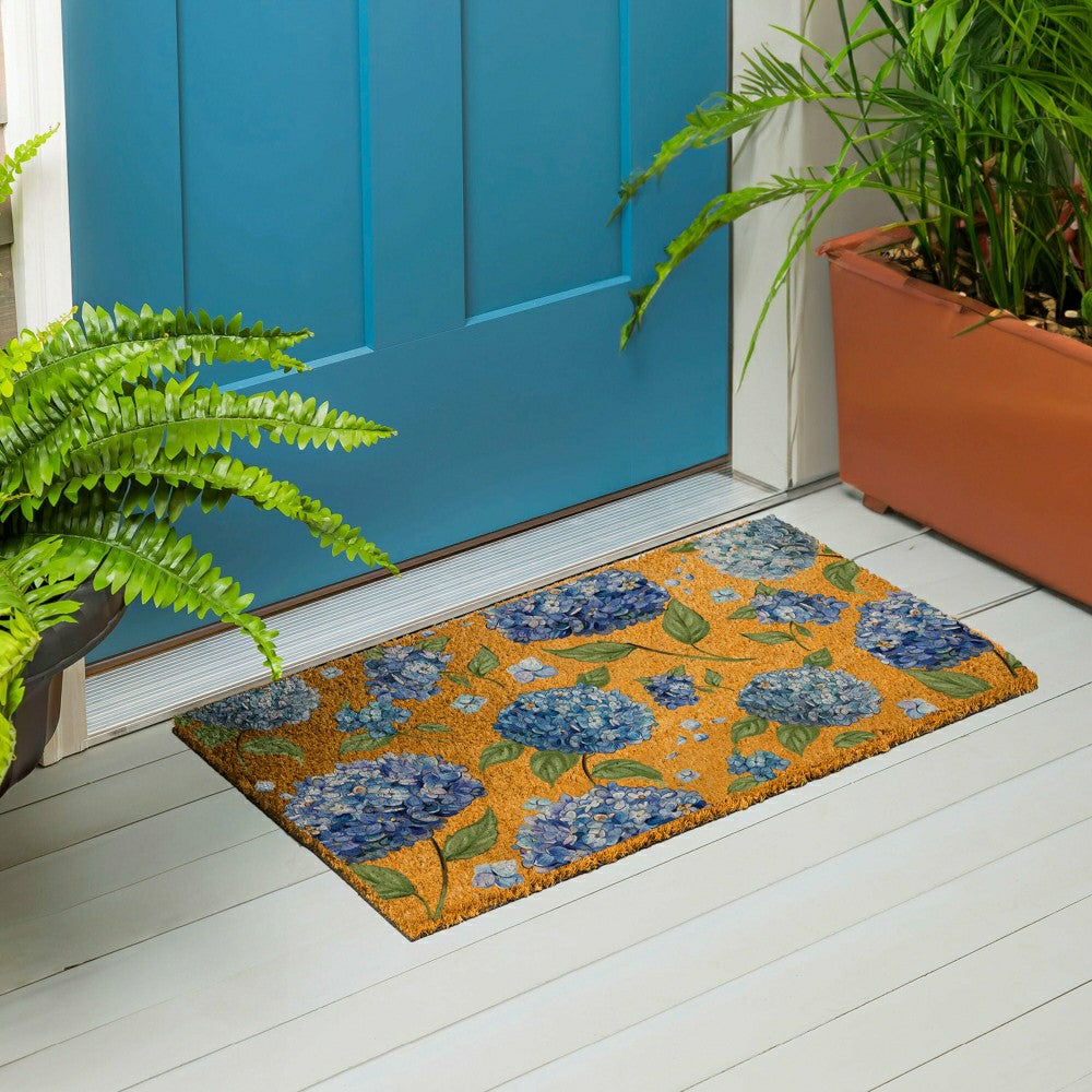 Plow & Hearth Hydrangea Haven, Coir Mat 28"x16"