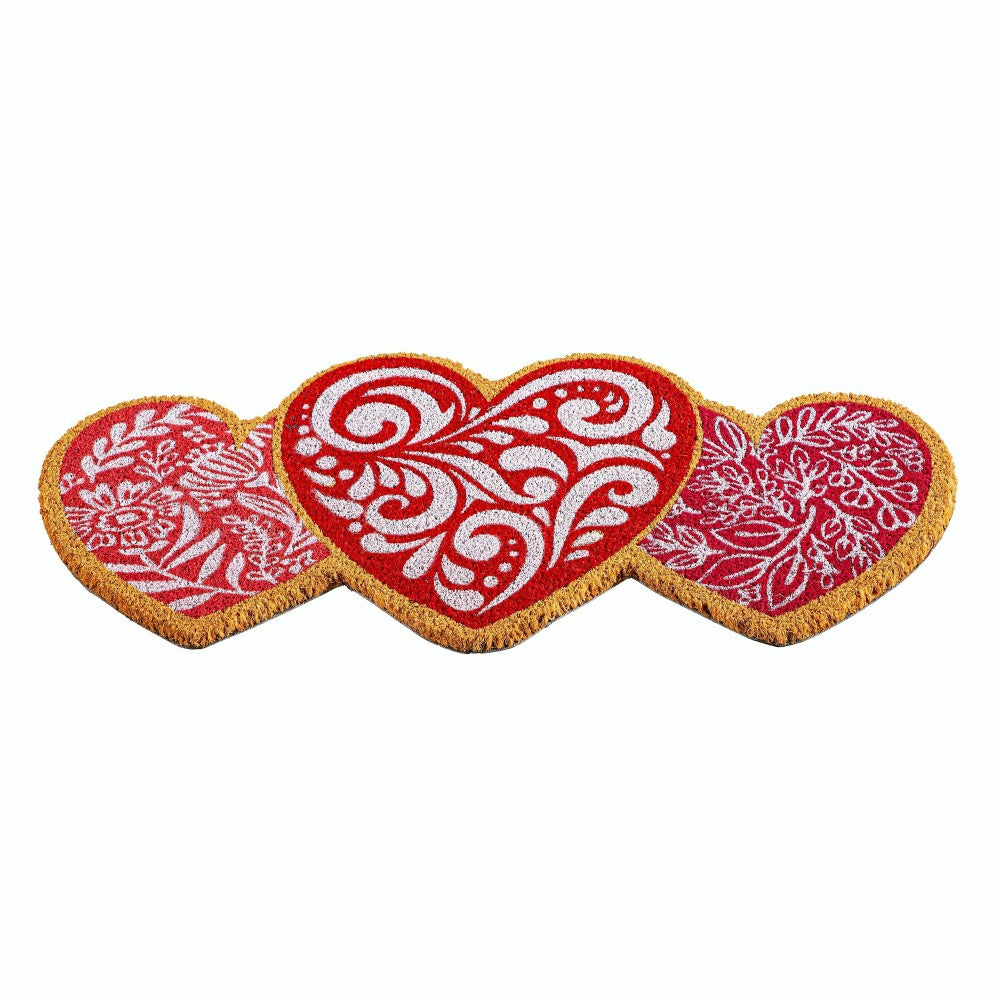 Plow & Hearth Valentine Colorful Shaped Coir Mat