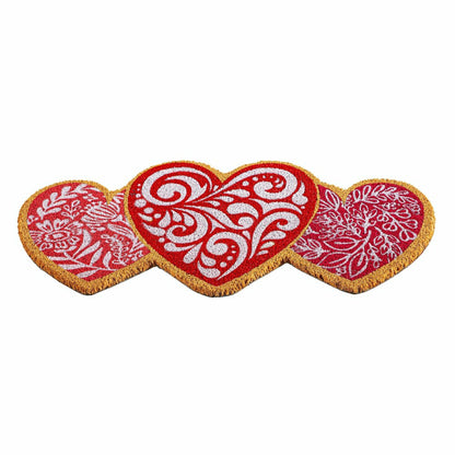 Plow & Hearth Valentine Colorful Shaped Coir Mat