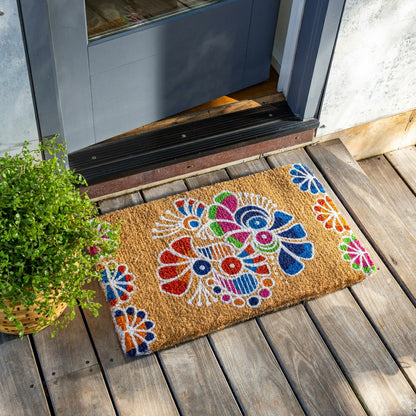 Plow & Hearth Rangoli Coir Door Mat