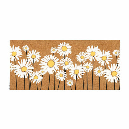Plow & Hearth EG Studio Home Coordinates Dandelion Flocked Coir Sassafras Switch Mat 22"x10"