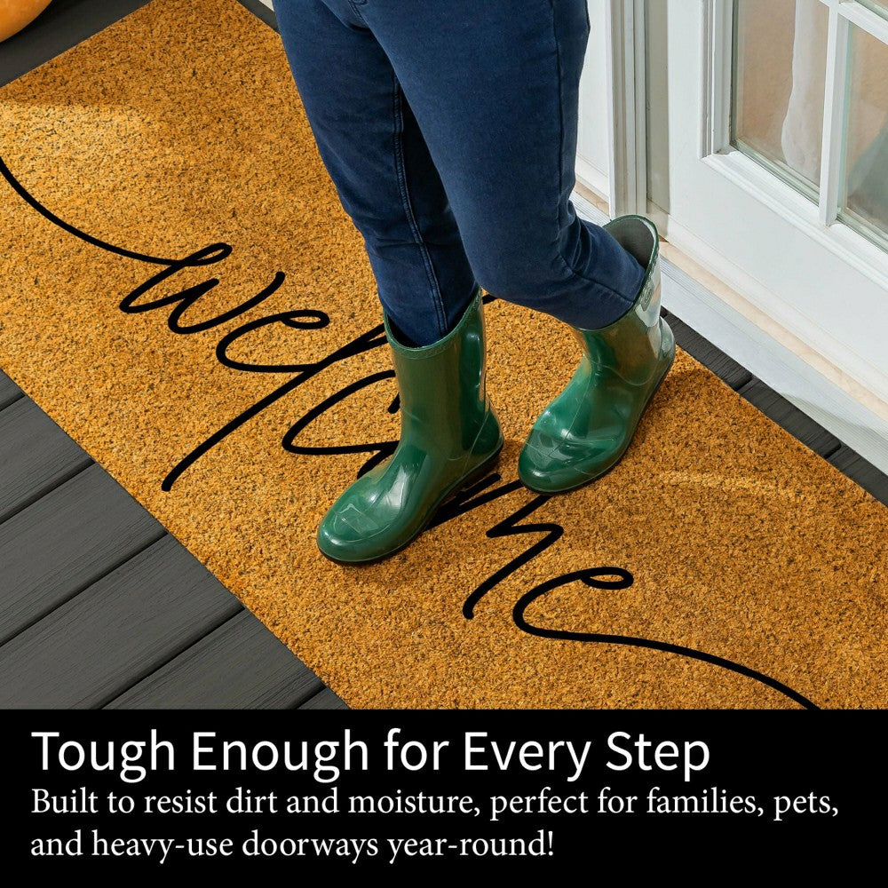 Plow & Hearth Oversized Welcome Coir Mat, 60"x24"