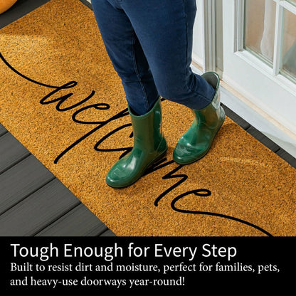 Plow & Hearth Oversized Welcome Coir Mat, 60"x24"
