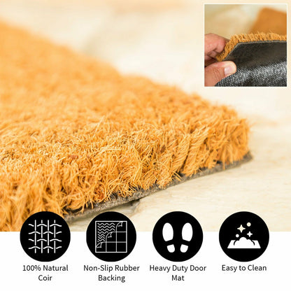 Plow & Hearth Oversized Welcome Coir Mat, 60"x24"