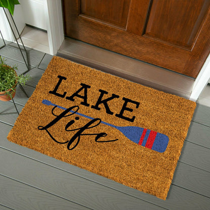 Plow & Hearth Lake Coir Mat Life Paddle 36x24"