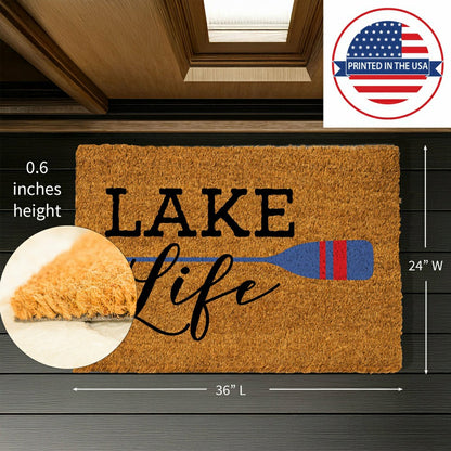 Plow & Hearth Lake Coir Mat Life Paddle 36x24"