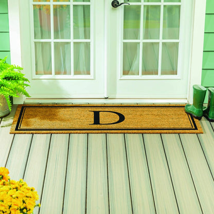 Plow & Hearth Monogram Coir Mat 60"x24", Letter D