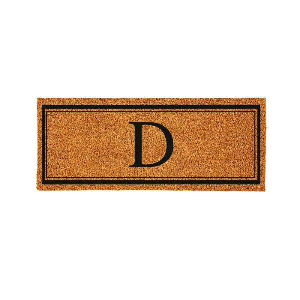 Plow & Hearth Monogram Coir Mat 60"x24", Letter D