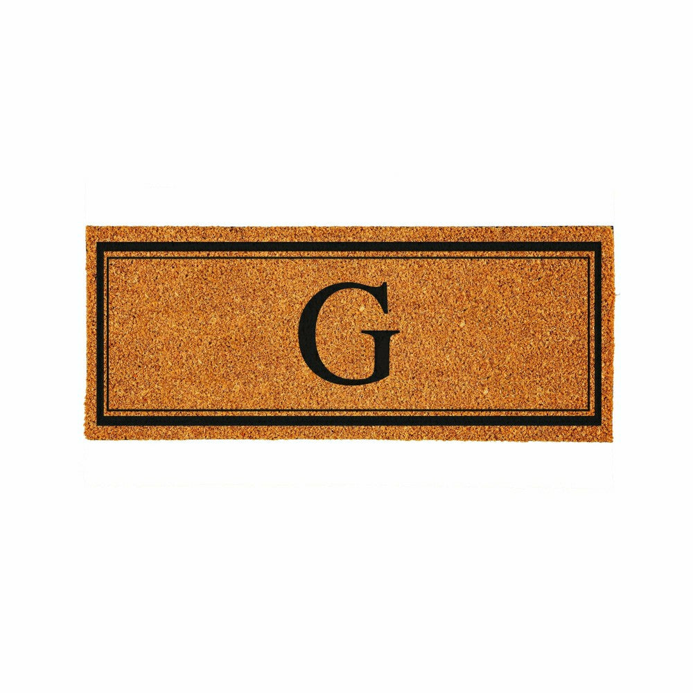 Plow & Hearth Monogram Coir Mat 60"x24", Letter G