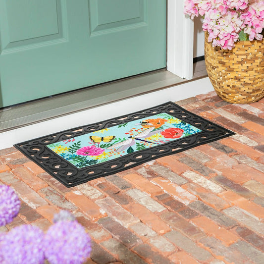 Plow & Hearth Greenhouse Garden Welcome Friends Sassafras Switch Mat