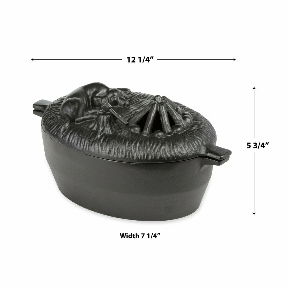 Plow & Hearth Cast Iron Dog Wood Stove Steamer