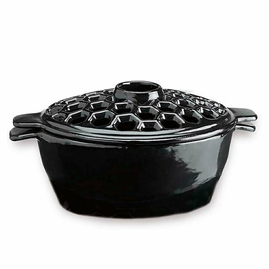 Plow & Hearth 1.5 QT. Cast Iron Lattice Wood Stove Steamer