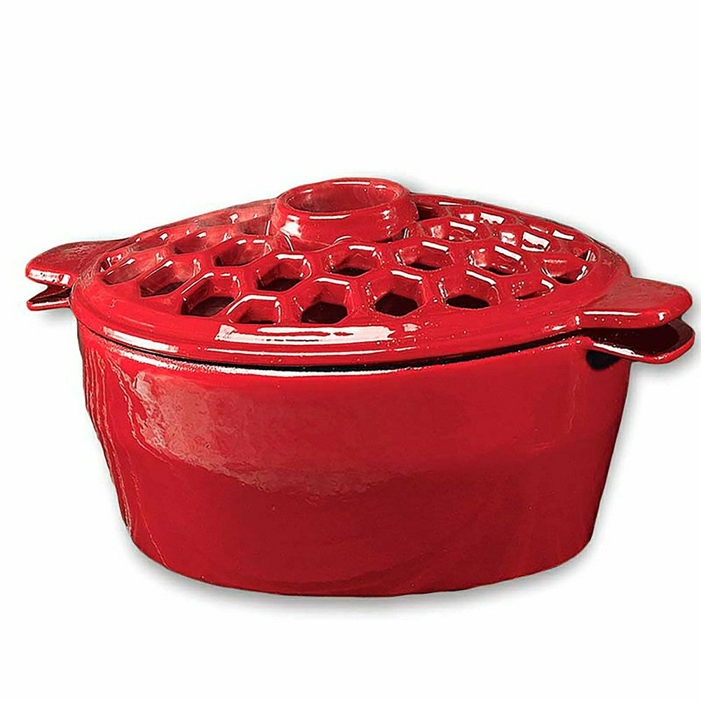 Plow & Hearth 2.3 QT. Cast Iron Lattice Wood Stove Steamer