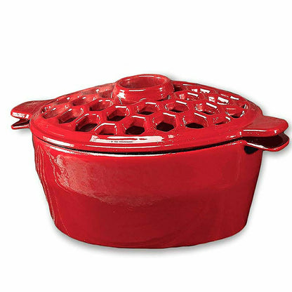 Plow & Hearth 2.3 QT. Cast Iron Lattice Wood Stove Steamer