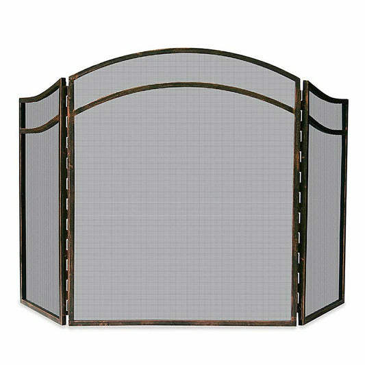 Plow & Hearth Antique Iron 3 Fold Screen| Fireplace Screen