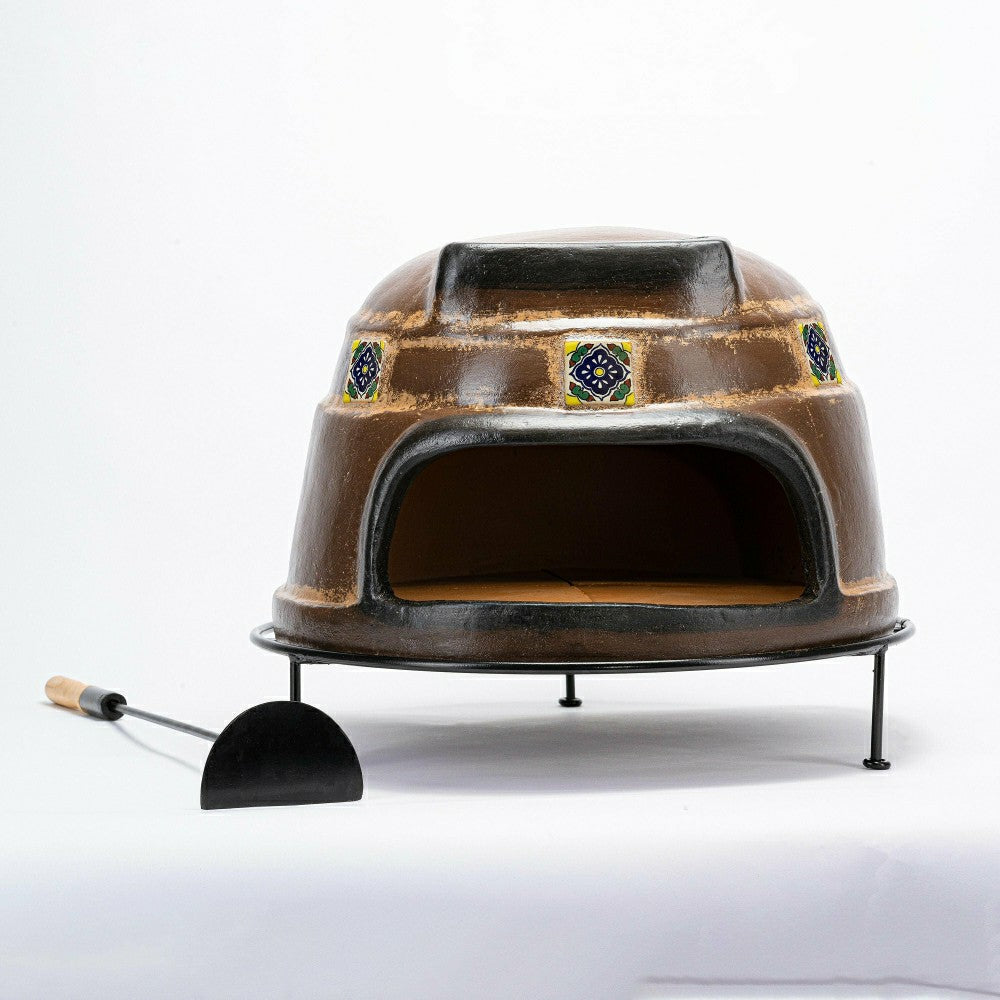 Plow & Hearth Talavera Brown Pizza Oven
