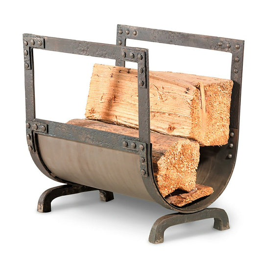 Plow & Hearth Old World Forged Iron Wood Holder