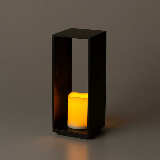 Plow & Hearth 12.5" Rectangle LED Candle Lantern