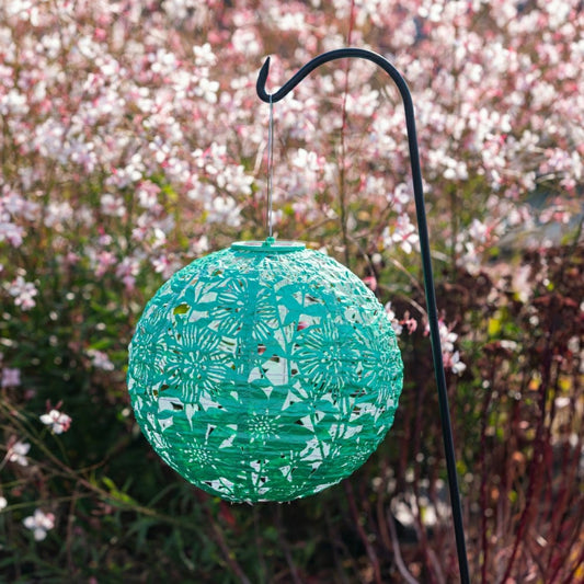 Plow & Hearth Soji Stella - Globe Sunflower - 12" Solar Lantern