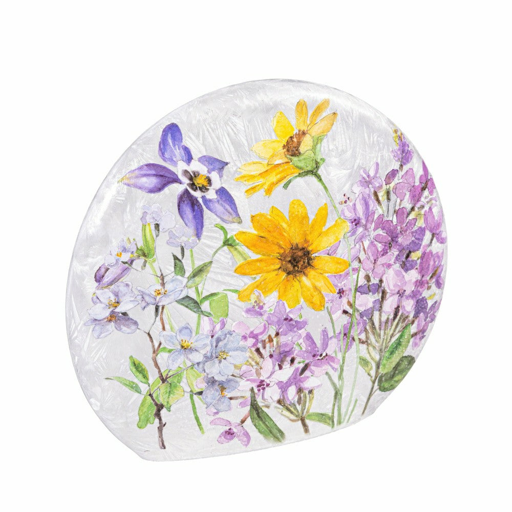 Plow & Hearth Gingham Florals Lighted Orb