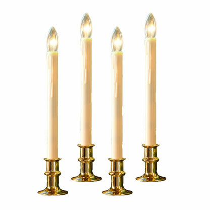 Plow & Hearth Adjustable Window Candle with Timer, Set of 4
