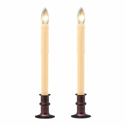 Plow & Hearth Adjustable Window Candle with Timer, Set of 2