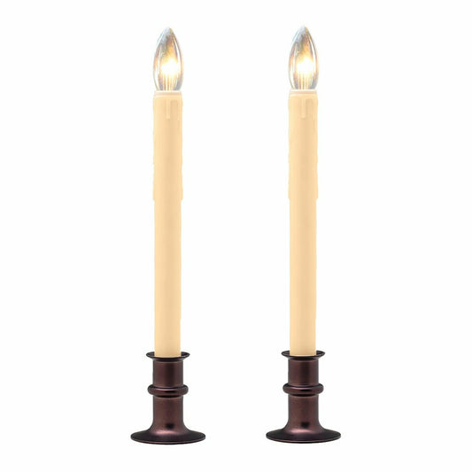 Plow & Hearth Adjustable Window Candle with Timer, Set of 2