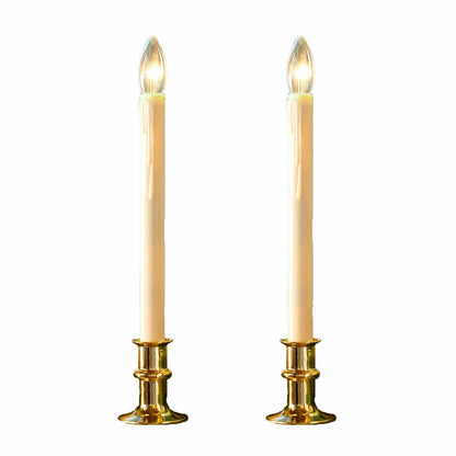 Plow & Hearth Adjustable Window Candle with Timer, Set of 2
