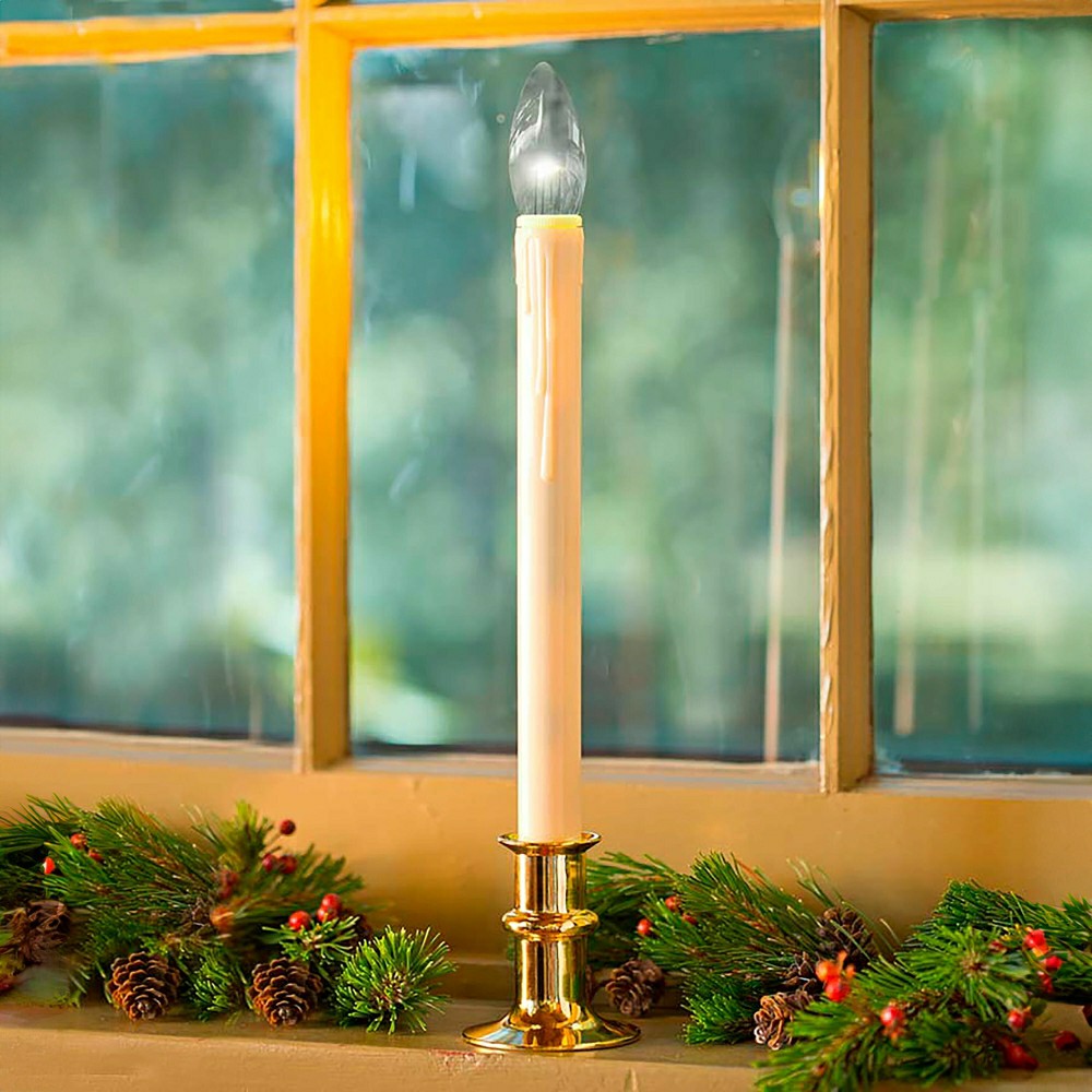 Plow & Hearth Adjustable Window Candle with Timer, Set of 2