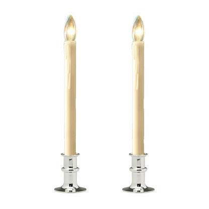 Plow & Hearth Adjustable Window Candle with Timer, Set of 2
