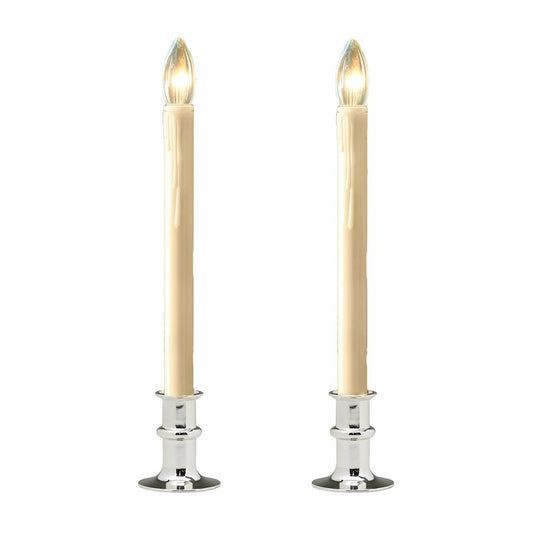 Plow & Hearth Adjustable Window Candle with Timer, Set of 2