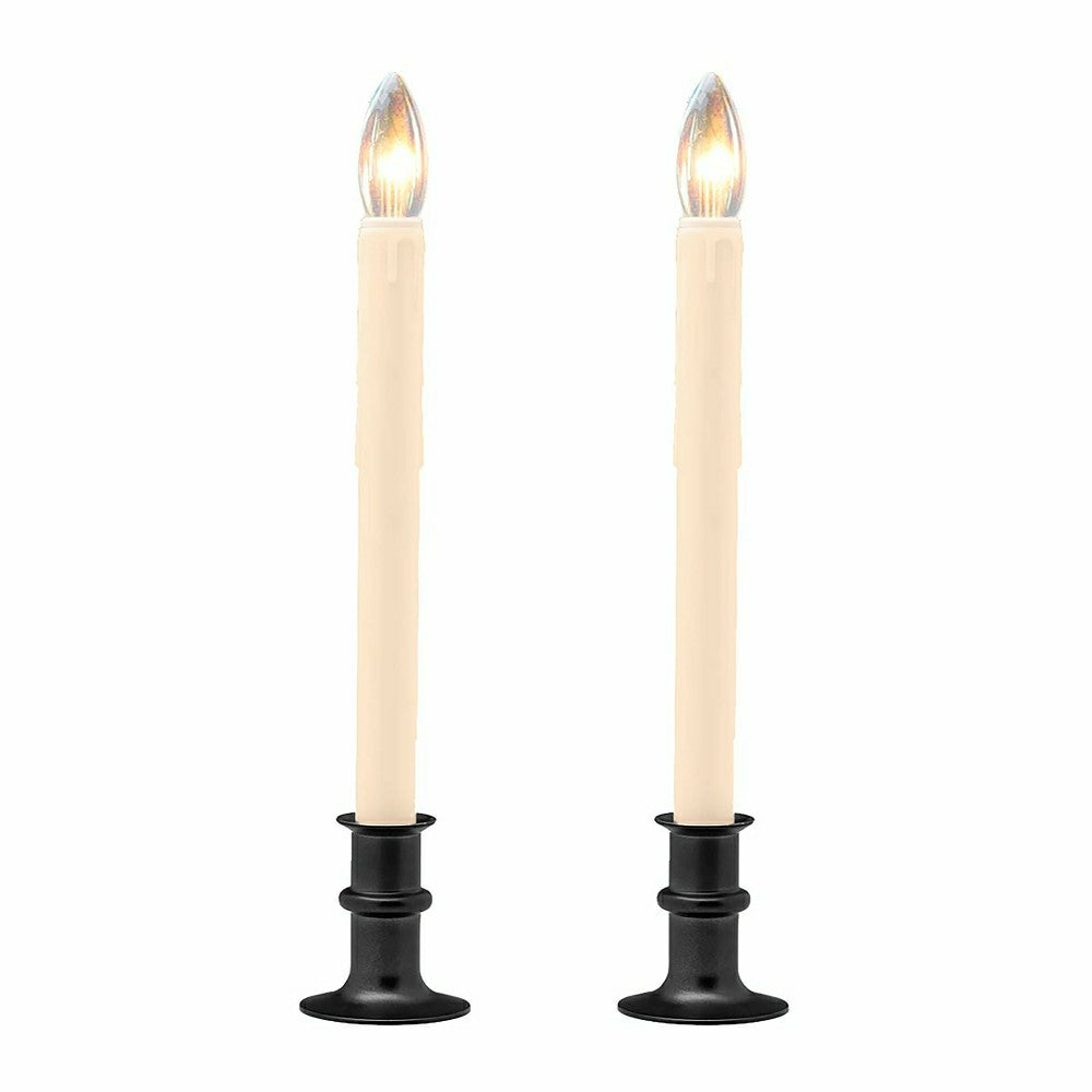 Plow & Hearth Adjustable Window Candle with Timer, Set of 2