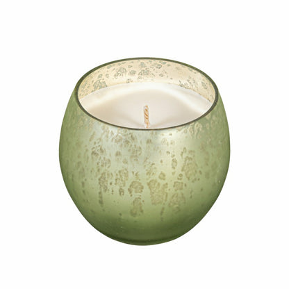 Plow & Hearth Egg Shape Mercury Glass Candle, Smoke Green