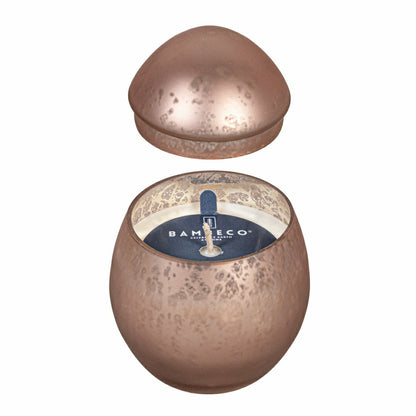 Plow & Hearth Egg Shape Mercury Glass Candle, Rose Smoke