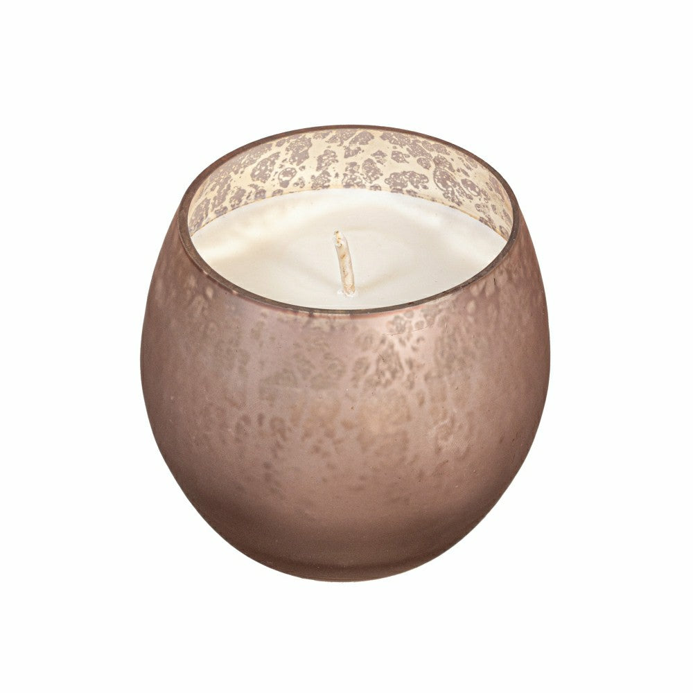 Plow & Hearth Egg Shape Mercury Glass Candle, Rose Smoke
