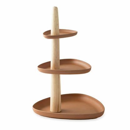 Plow & Hearth 3-Tiered Bamboo Server