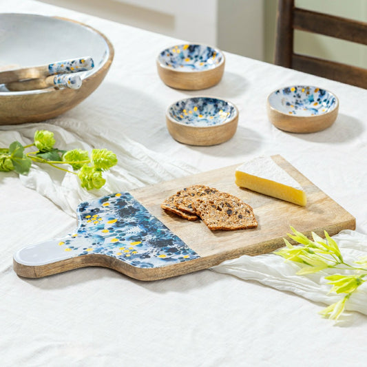 Plow & Hearth VivaStyle Gilded Meadow Wood Cutting Board