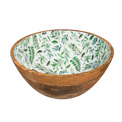 Plow & Hearth Olive Oasis Wood Bowl Set