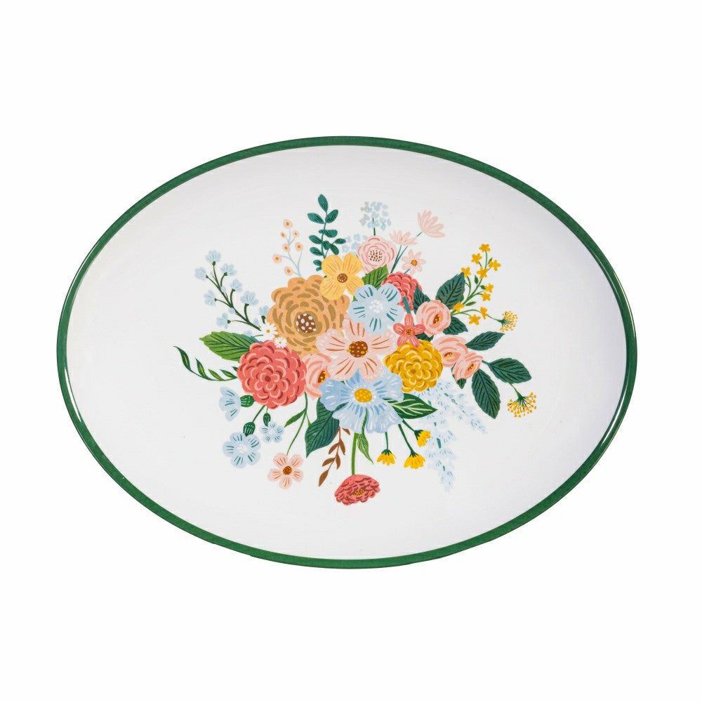 Plow & Hearth What She Shed Platter Melamine Floral, 12.25"L