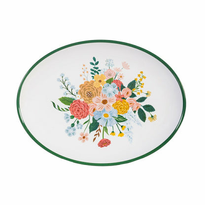 Plow & Hearth What She Shed Platter Melamine Floral, 12.25"L