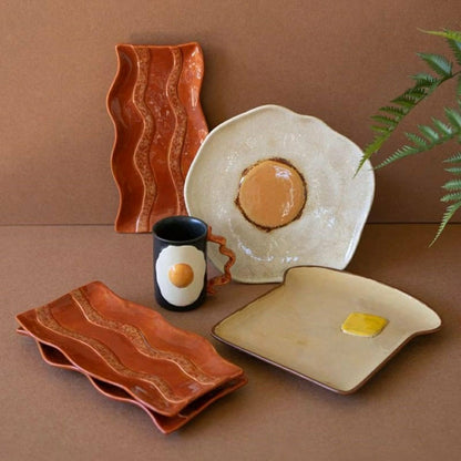 Plow & Hearth Ceramic Bacon Platter