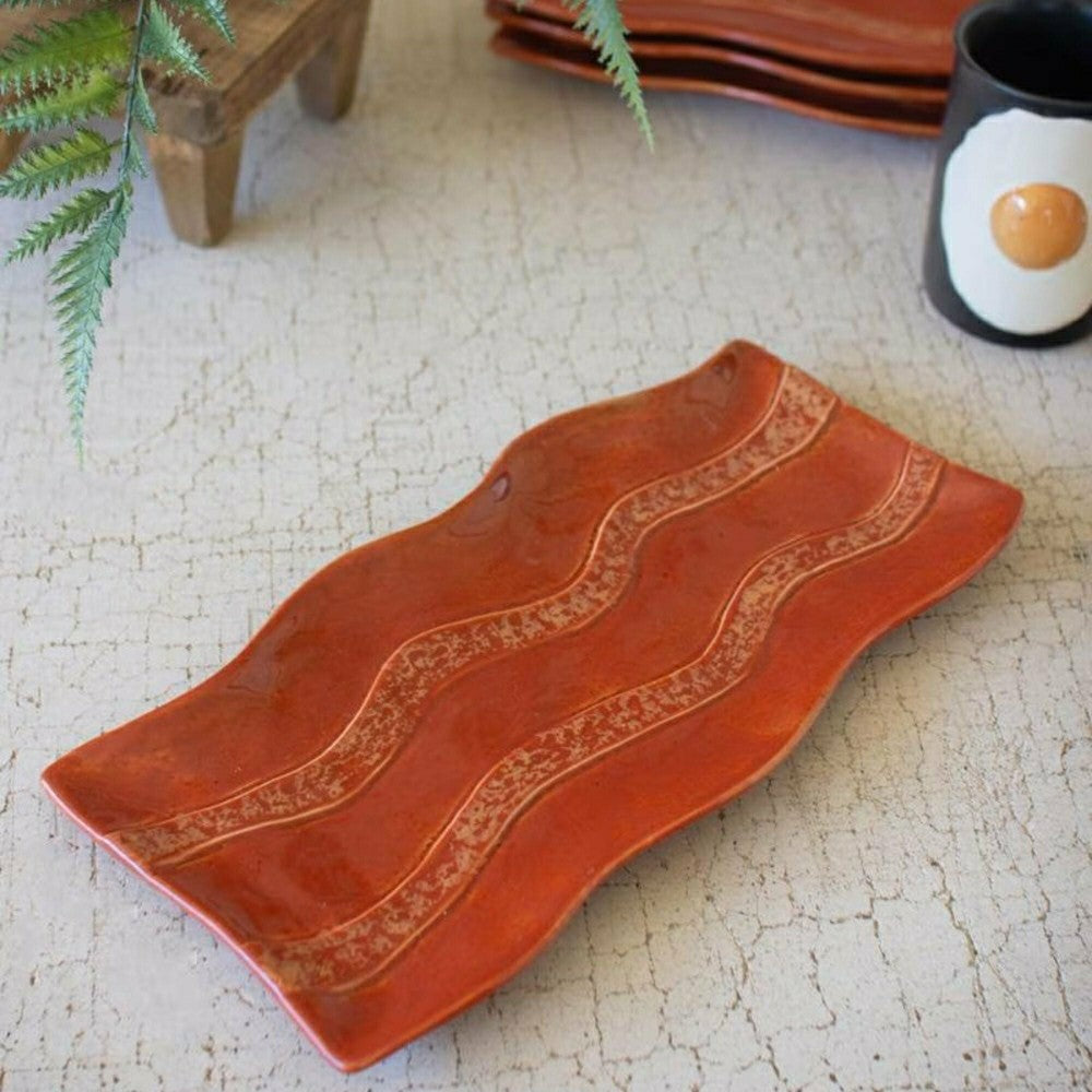 Plow & Hearth Ceramic Bacon Platter