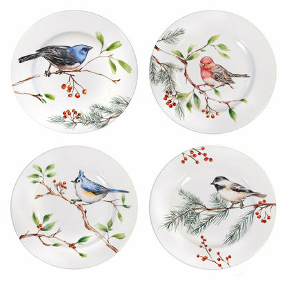 Plow & Hearth Snowbirds Salad Plate Melamine Bluejay, 8.6"